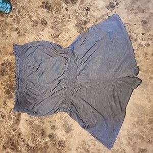 Forever 21 Gray Strapless Romper Size Large with Pockets